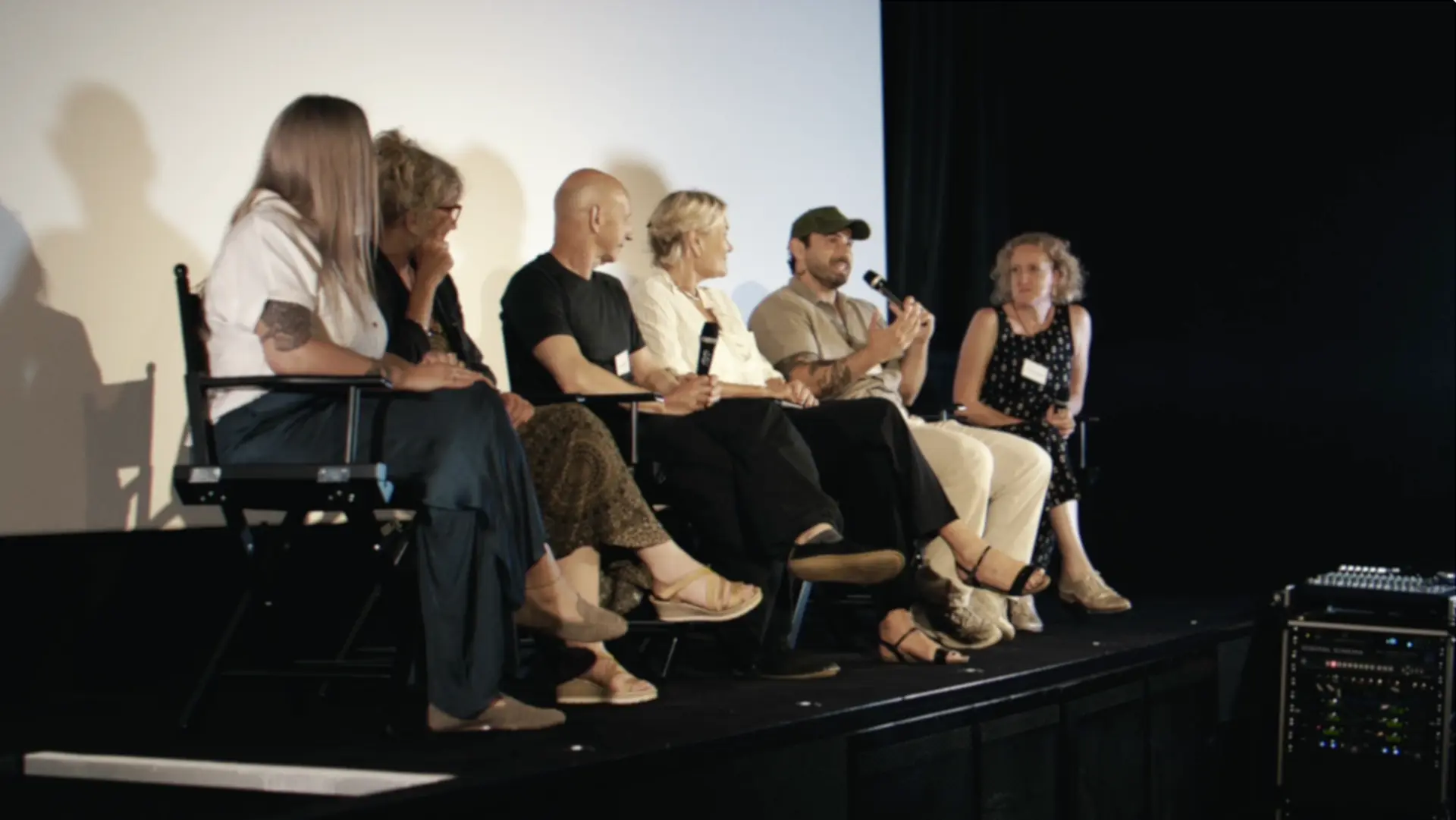 The Traumality community on stage together at a live panel discussion